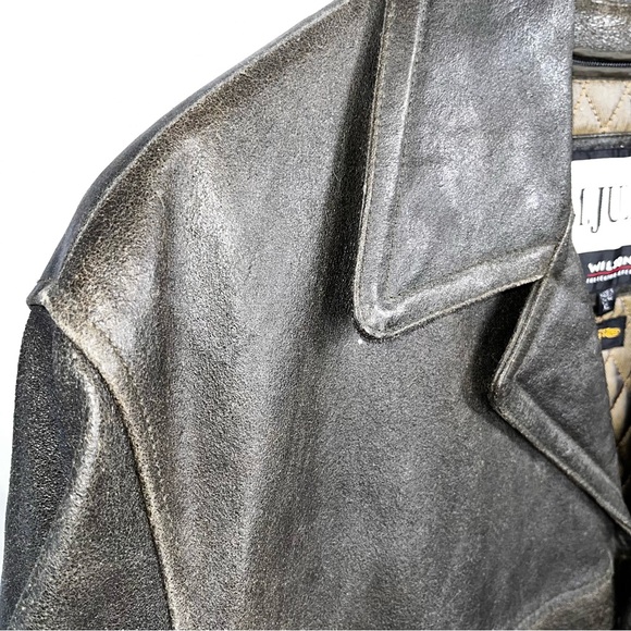 Wilsons Leather M Julian Vintage Men XL Leather Jacket Brown Quilted Lining Vest - Picture 5 of 16